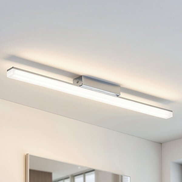 Lindby LED осветление за баня Levke, 75 cm, с възможност димиране, IP44, Затъмняване, Металик, Баня, Пластмаса, Модерен