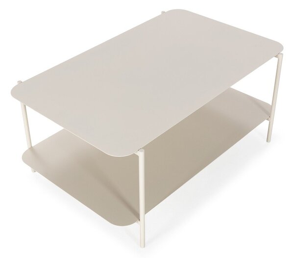 Кремава метална масичка за кафе 58x90 cm Beatrix – MOME