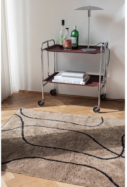 Кафяв памучен килим подходящ за пране 100x140 cm Shadow – Mette Ditmer Denmark