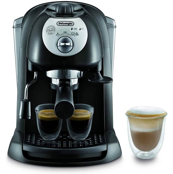 Кафемашина еспресо DeLonghi EC201CD.B, 1050W, 15 bar, 1л вместимост на резервоара за вода, черна