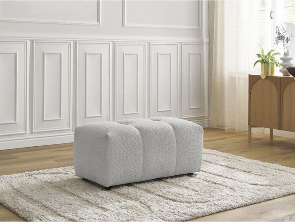 Светлосива табуретка от букле Roxelane – Bobochic Paris