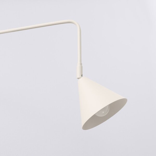 Кремава стенна лампа за контакт ø 14 cm Zylo – Sollux