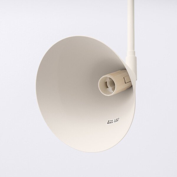Кремава стенна лампа за контакт ø 14 cm Zylo – Sollux