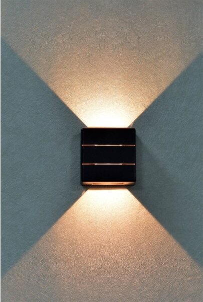 Immax 08520L - LED външна стенна лампа LUXLINE 6W/230V 3000K IP54 черна