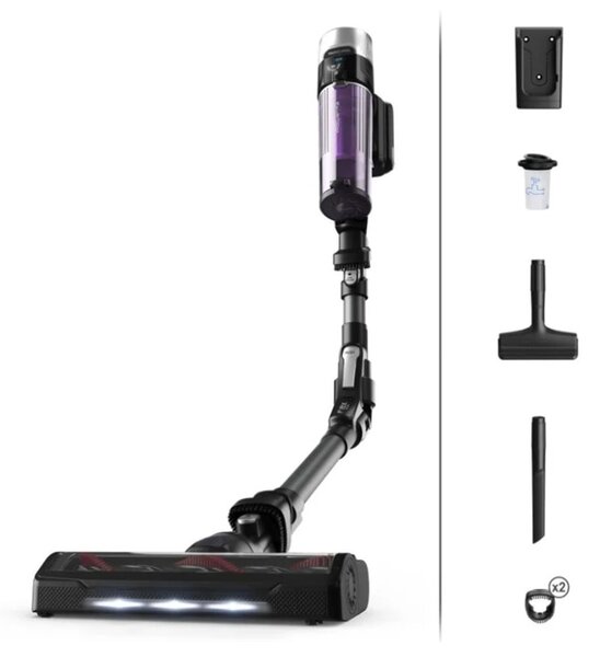 Прахосмукачка Rowenta X-Force Flex 9.60, вертикална/ръчна, безжична, до 45 минути време на работа, 3 режима, черна