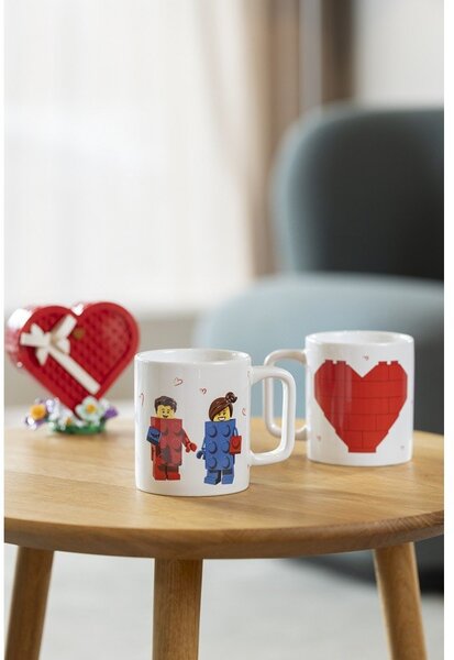 Бяла керамична детска чаша 300 ml Love – LEGO®