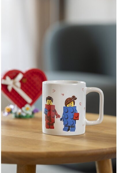 Бяла керамична детска чаша 300 ml Love – LEGO®