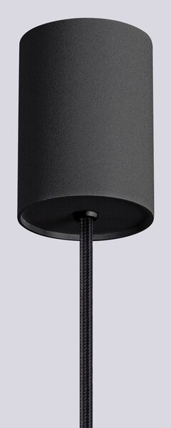Черно висящо осветително тяло със стъклен абажур ø 12 cm Orbital – Sollux