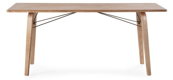 Трапезна маса с дъбов плот 90x180 cm Lujan – MOME