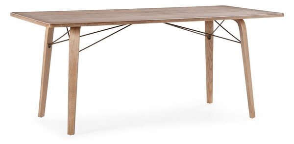 Трапезна маса с дъбов плот 90x180 cm Lujan – MOME