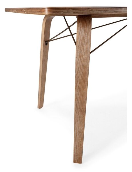 Трапезна маса с дъбов плот 90x180 cm Lujan – MOME