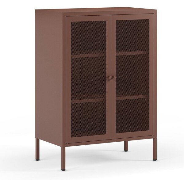 Бордо метално шкафче 70x100x40 cm Fayna – Marckeric