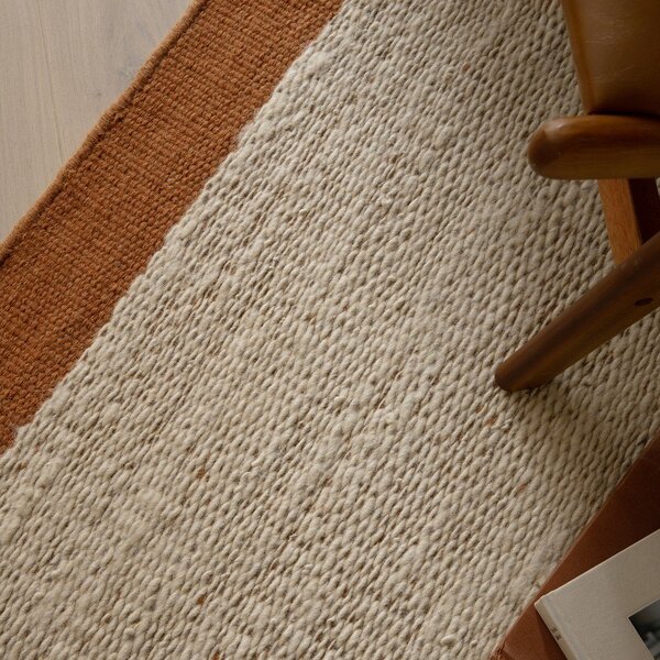 Кремав/теракотен ръчно изработен вълнен килим 120x170 cm Lima Rust – Asiatic Carpets