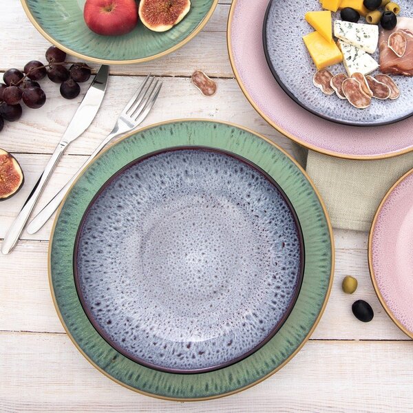 Лилава супена керамична чиния ø 20,5 cm Glaze – Orion
