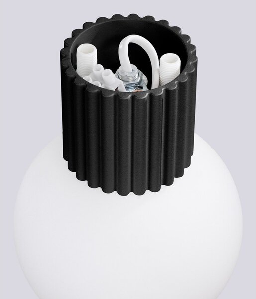 Черна стенна лампа ø 12 cm Orbital – Sollux