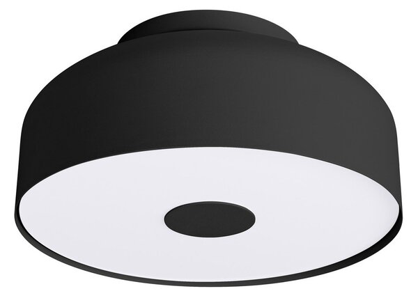 Черно осветително тяло за таван ø 30 cm Blacko – Sollux