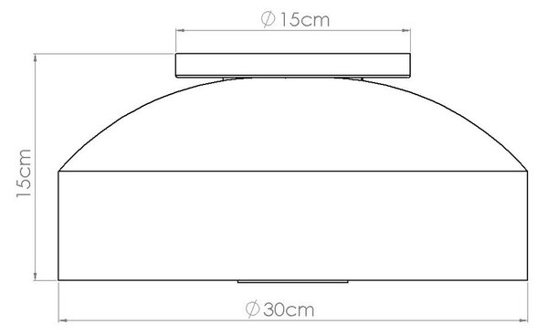 Кремаво осветително тяло за таван ø 30 cm Blacko – Sollux