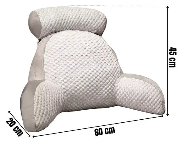 Tricomfort™ голяма възглавница за облегалка, Светло сив