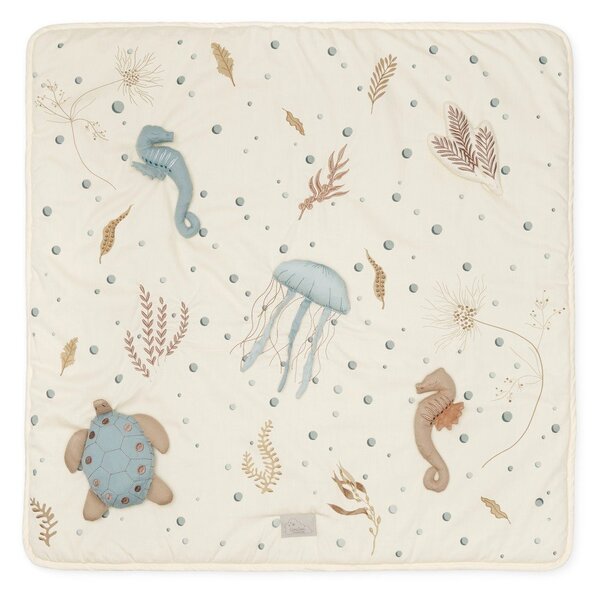 Светложълто детско килимче за игра 80x80 cm Sea Garden – Cam Cam Copenhagen