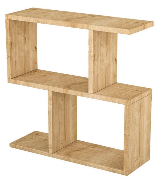 Конзола Kalune Design 854KLN2804, 60х60 см, 3 нива, Меламиново покритие, Кафяв
