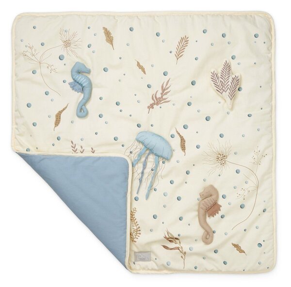 Светложълто детско килимче за игра 80x80 cm Sea Garden – Cam Cam Copenhagen