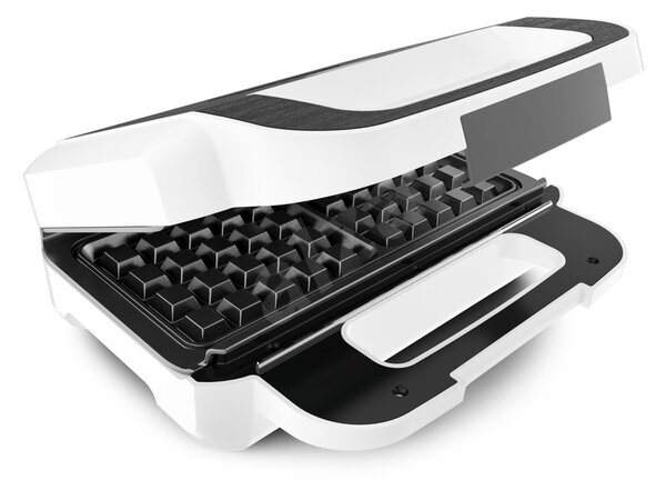 Тостер преса Tefal SNACK XL SW701110, плочи за гофретник и уред за сандвичи в едно, 850W, бял