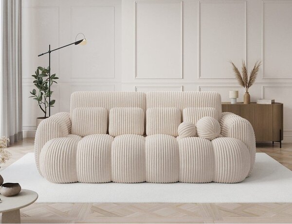 Бежов разтегателен диван от рипсено кадифе 256 cm Cotonn – ELTAP
