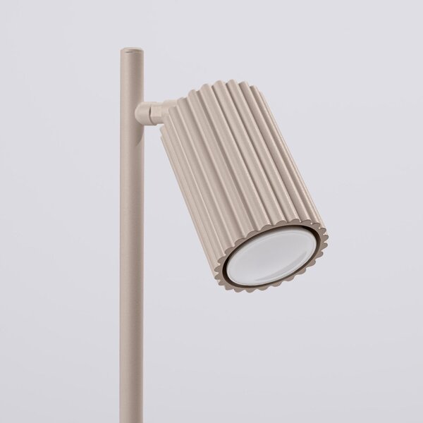 Кафяво-сива метална настолна лампа (височина 43 cm) Gleam – Sollux