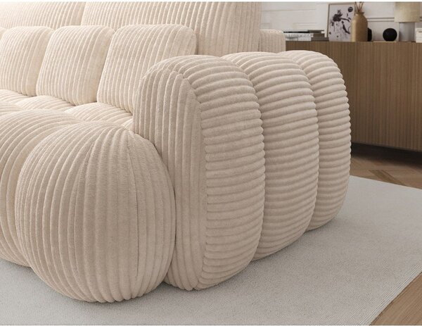 Бежов разтегателен диван от рипсено кадифе 256 cm Cotonn – ELTAP