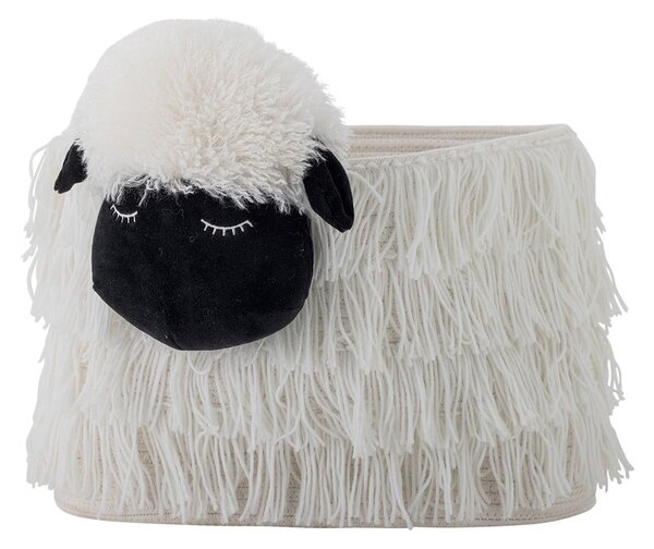 Бяла текстилна детска кошница за играчки 40x25x30 cm Dolly – Bloomingville Mini