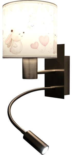 Brilagi - LED Flex. лампа BOBO 1xE27/25W/230V + LED/3W матов хром/кремава/зайчета
