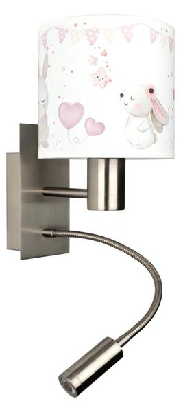 Brilagi - LED Flex. лампа BOBO 1xE27/25W/230V + LED/3W матов хром/кремава/зайчета