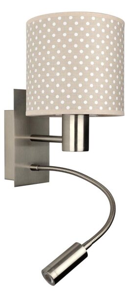 Brilagi - гъвкава LED лампа BOBO 1xE27/25W/230V + LED/3W матов хром/бежова/точки