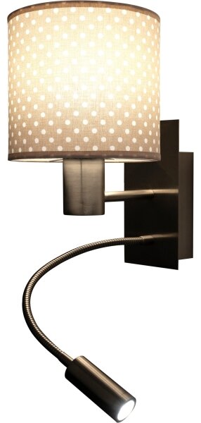 Brilagi - гъвкава LED лампа BOBO 1xE27/25W/230V + LED/3W матов хром/бежова/точки