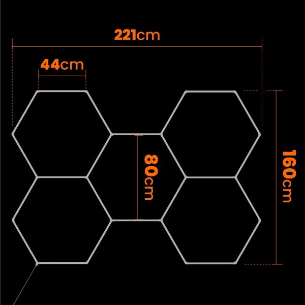 LED димируемо таванно осветително тяло HEXAGON LED/192W/85-265V 5000K CRI 90 IP54 бяло