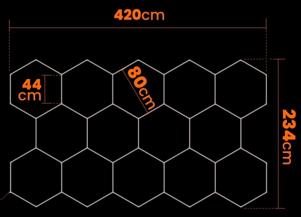 LED димируемо таванно осветително тяло HEXAGON LED/456W/85-265V 5000K CRI 90 IP54 бяло