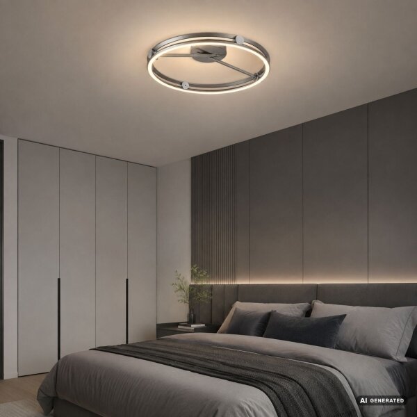 Rabalux 71277 - LED димируема таванна лампа TRIXO 60W/230V 3000-6500K Ø 50 см сива + дистанционно управление