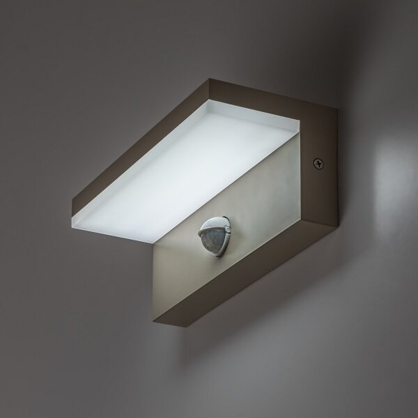 Rabalux 77220 - LED външен стенен аплик със сензор ZARAGOZA 9W/230V IP54 бежов