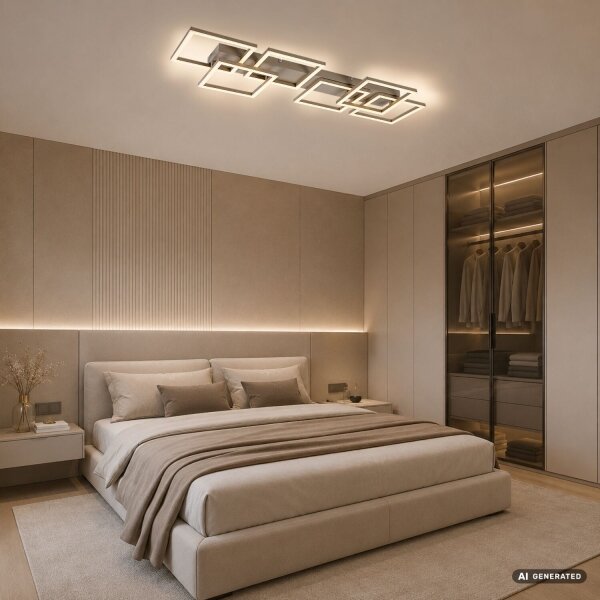 Rabalux 71500 - LED димируема таванна лампа FATMA 40W/230V 3000-6500K 33x100 см бежова + с дистанционно управление