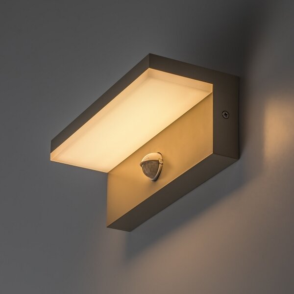 Rabalux 77220 - LED външен стенен аплик със сензор ZARAGOZA 9W/230V IP54 бежов