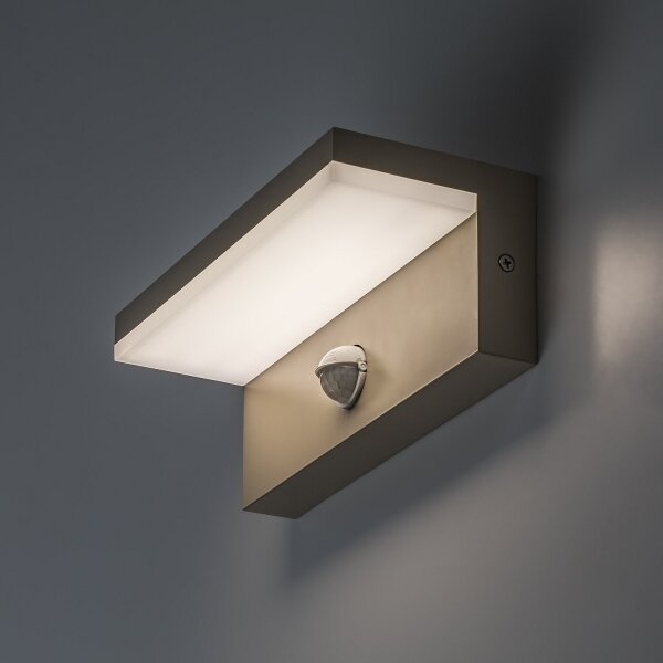 Rabalux 77220 - LED външен стенен аплик със сензор ZARAGOZA 9W/230V IP54 бежов