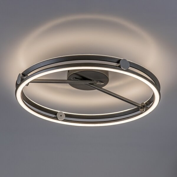 Rabalux 71277 - LED димируема таванна лампа TRIXO 60W/230V 3000-6500K Ø 50 см сива + дистанционно управление