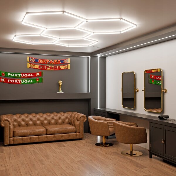 LED димируемо таванно осветително тяло HEXAGON LED/240W/85-265V 5000K CRI 90 IP54 бяло