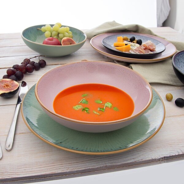 Розова супена керамична чиния ø 20,5 cm Glaze – Orion