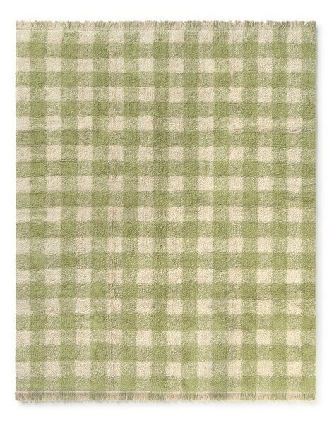 Зелен ръчно изработен памучен детски килим подходящ за пране 90x120 cm Vichy – Lorena Canals