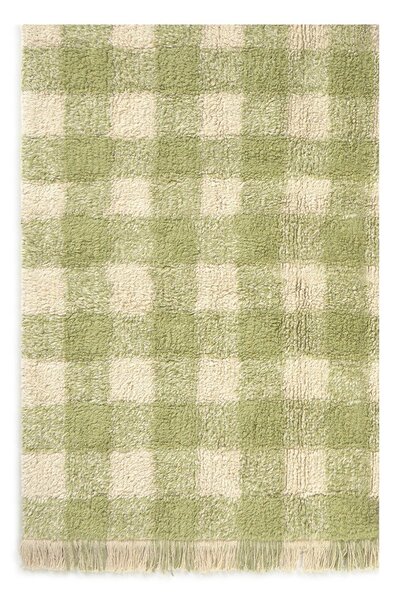 Зелен ръчно изработен памучен детски килим подходящ за пране 90x120 cm Vichy – Lorena Canals