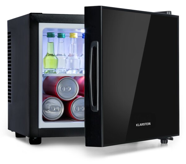 Klarstein Happy Hour, мини хладилник, енергиен клас A, огледална врата, 9 литра, черен
