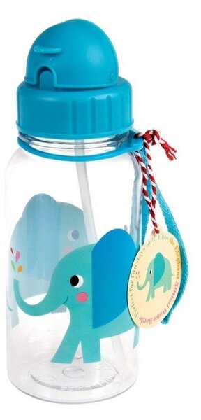 Синя/тюркоазена тританова детска бутилка 500 ml Elvis the Elephant – Rex London