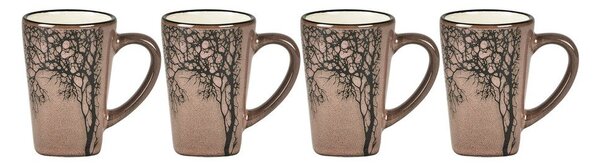 Светлорозови глинени чаши за еспресо в комплект от 4 бр. 100 ml Hela – Villa Collection