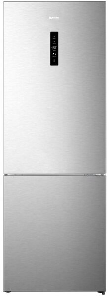 Хладилник с фризер Gorenje NRK720EAXL4, клас E, 495 л. общ обем, свободностоящ, 298 kWh/годишно, LED осветление, сив